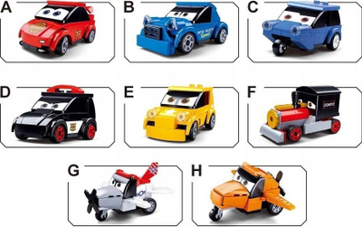 Set lodrash me blloqe Sluban Power Bricks Cars, 39 copa, për kalamaj 6+