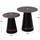 Set tavolina për kafe Balli Φ50&Φ40cm (HM9996), zezë