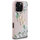 Футрола за телефон Guess Grained Roses Big 4G Logo за iPhone 16 Pro Max, со логотип 4G, розова