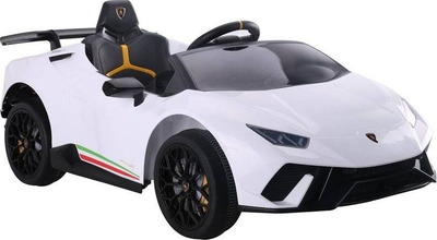 Makina elektrike për fëmijë Lean Sport Lamborghini Huracan, 12V, 4 motorë, e bardhë