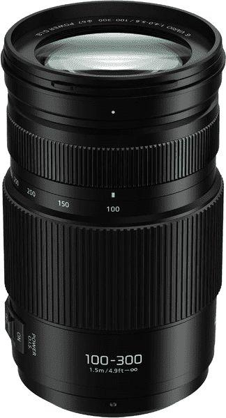 Objektiv Panasonic Lumix 100-300mm f/4-5.6, telefoto zmadhues, Power O.I.S., i zi