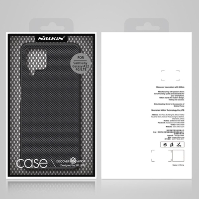 Maskë Nillkin Textured Case për Samsung Galaxy A22 4G, kornizë xheli, najlon mbrapa, e zezë