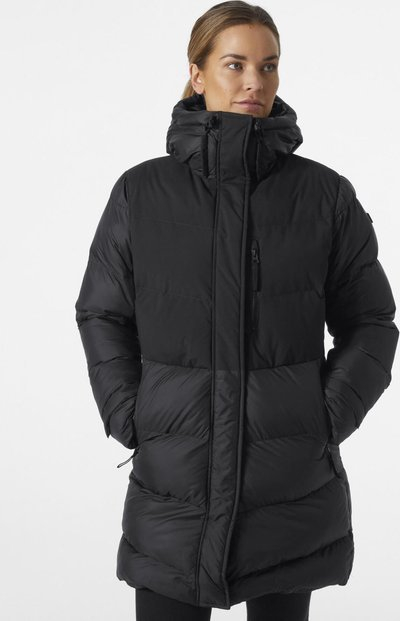 Pallto Helly Hansen Explorer Puffy, për goca, me kapuç, e zezë