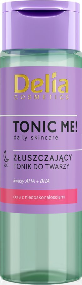 Tonik fytyre Delia Cosmetics Tonic Me, AHA+BHA, për natën, 200 ml
