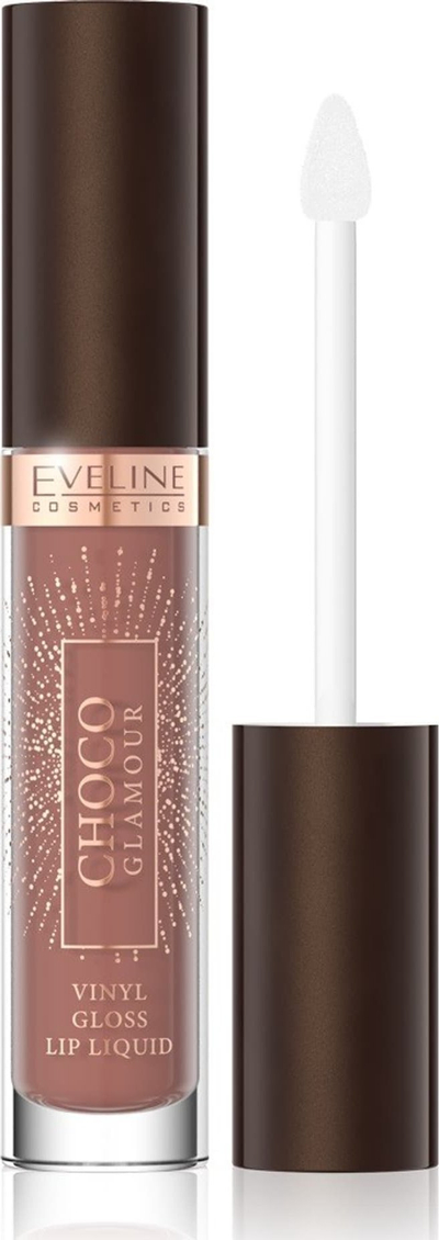 Ruzh buzësh Eveline Cosmetics Chocolate Glamour 01 Ruby Chocolate, hidratues, me shkëlqim, 4.5ml