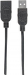 Kabllo zgjatëse USB Manhattan 308519, USB A mashkull në USB A femër, 1 m, e zezë