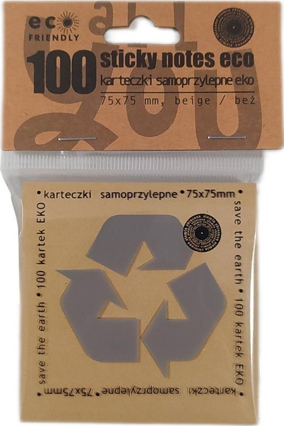 Fletëngjitëse Promised Land Eco, 75x75mm, 100 fletë, bezhë