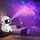 Lampë nate projektor me yje AK235B Astronaut, LED, me telekomandë, e bardhë