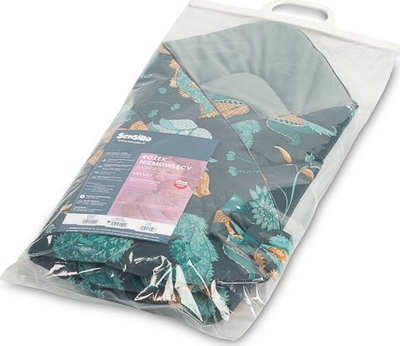 Envelopë për bebe Sensillo Velvet Paradise Emerald, 75 x 75 cm, e gjelbër