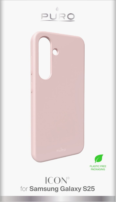Mbështjellës silikon Puro Silicone Cover, Samsung Galaxy S25, ICON, rozë