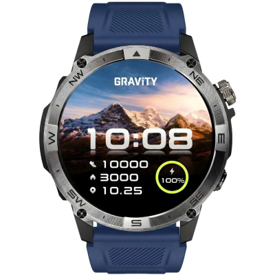 Orë e zgjuar Gravity GT46-2, ekran AMOLED 1.43", Bluetooth, blu me të zezë
