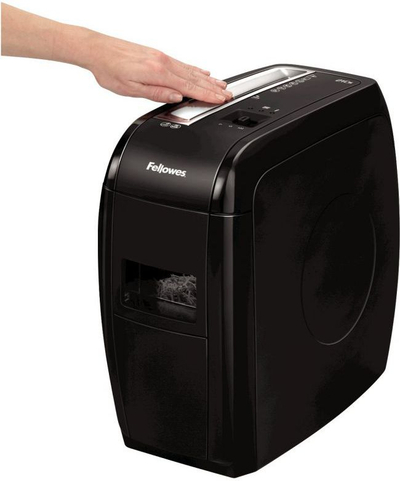 Makinë për grisje letrash Fellowes 21Cs, kapacitet 12 fletë, kosh 15L, e zezë