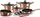 Set tenxhere, tiganë dhe mjete Berlinger Haus Metallic Line Rose Gold, 11 pjesë