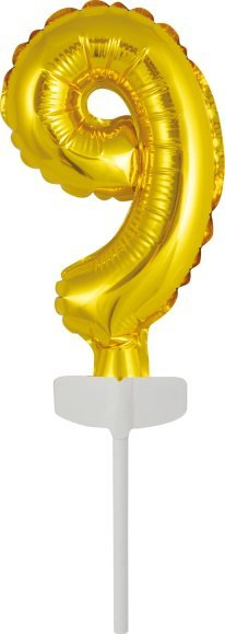 Balonë zbukuruese N6 Micro Size, numri 9, 11 x 7 cm, ari