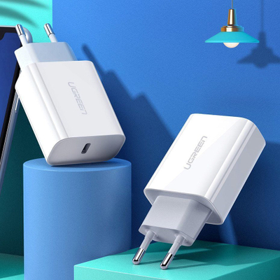 Karikues muri Ugreen CD137, 1x USB C 3A, PD 3.0 QC 4.0 Plus, i bardhë