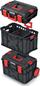 Set kasash veglash dhe organizues X BLOCK PRO 546x380x970, plastik, i zi