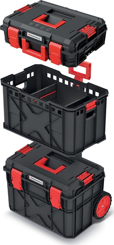 Set kasash veglash dhe organizues X BLOCK PRO 546x380x970, plastik, i zi