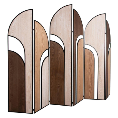 Paravan ndarë me 6 fletë Crypt 241x1,5x180Hcm (HM4221), zezë