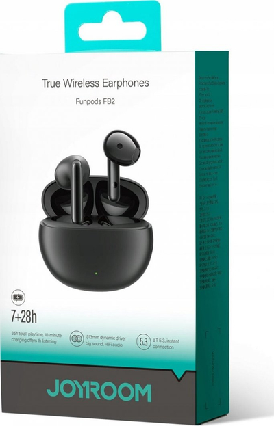 Kufje wireless in ear Joyroom Funpods JR-FB2, Bluetooth 5.3, IP54, të zeza