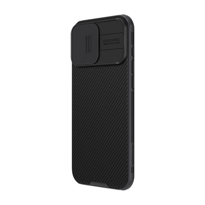Mbulesë telefoni Nillkin CamShield Pro Magnetic për iPhone 16 Plus, me kapak kamere, e zezë