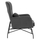 Kolltuk bergere DANIA HM8721.01, velvet, gri, me këmbë metalike të zeza