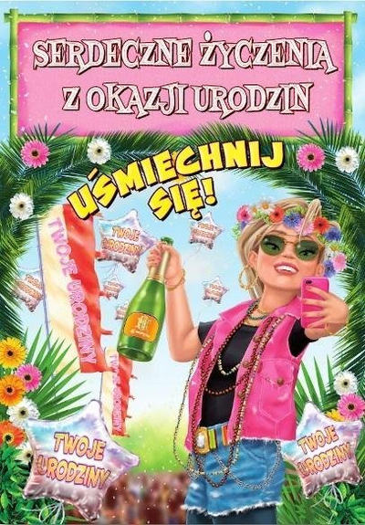 Kartë urimi Trend Birthday MF37, formati B6, me dizajn me shkëlqim