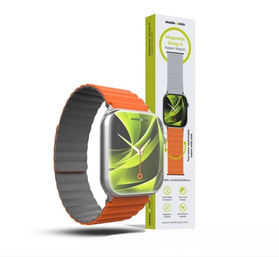 Rrip ore Mobile Origin Magnetic Watch Strap II, për Apple Watch 44 45 46 49mm, portokalli gri