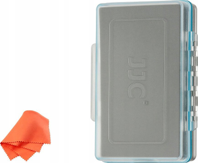 Kuti baterish JJC BC 3X8AA, për 24x AA 14500, rezistente ndaj ujit, blu transparente