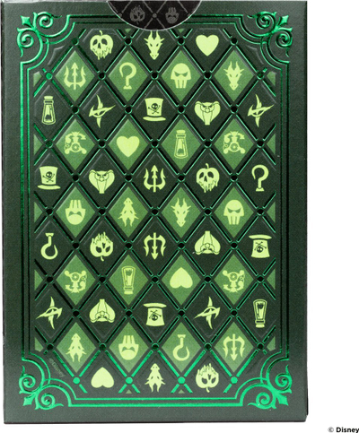 Karta loje Bicycle Disney Villains Green and Purple Villain, 56 letra, letër cilësore