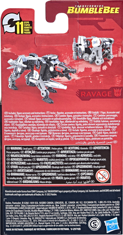 Figurë Transformers Bumblebee Ravage, Generation Studio Core, 8.5cm, gri me të kuqe