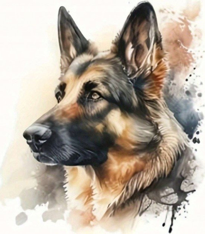 Set mozaik me diamante Norimpex Diamond Mosaic German Shepherd, pikturë DIY