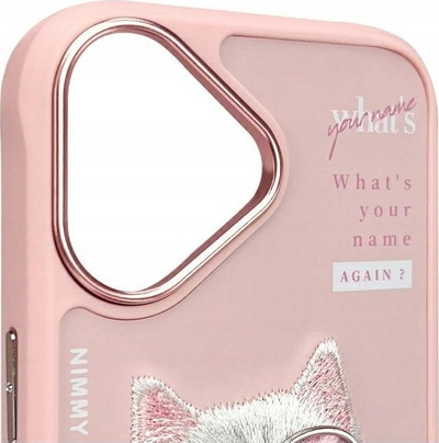 Mbulesë telefoni Nimmy Cool&amp;Cute 2.0 Cat, për iPhone 16 6.1", rozë