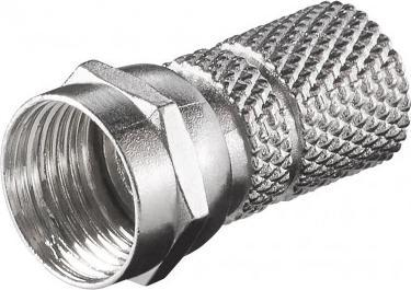 Konektor F plug koaksial, 7.3 mm, 75Ω, argjendtë