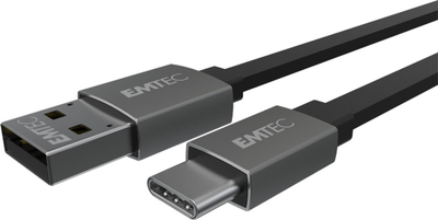 Kabllo USB EMTEC T700, USB A me USB C, e zezë
