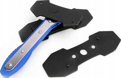 Vegël frenash SaTra S-RC7L, çelës ratchet për piston kalipi, dorezë gome, blu e zezë