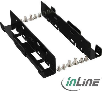 Kit instalimi InLine 39950L, për 2 SSD 2.5", për slot 3.5", i zi