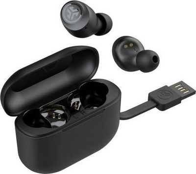 Слушалки JLab Audio Go Air Pop, безжични, со кутија за полнење, црни