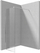 Mur dushi Deante Kerria Plus, 60 cm, xham transparent, krom