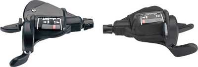 Ndërrues marshe Microshift Mezzo, set 3x8 shpejtësi, kompatibil Shimano, me tregues optik