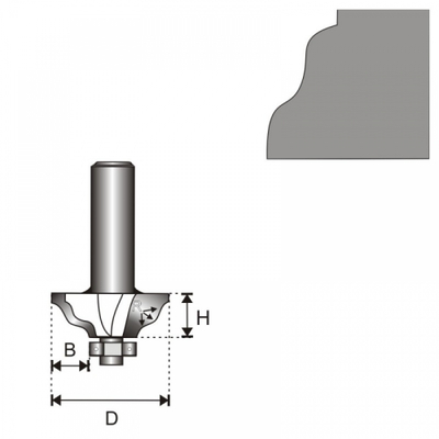 Roter i drurit Dedra 07F201B, 28,8 x 15,9 x 3,96 mm