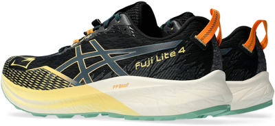 Патики за трејл трчање Asics Fuji Lite 4, дишливо мрежесто горниште, ѓон со добро прилепување, црно зелени