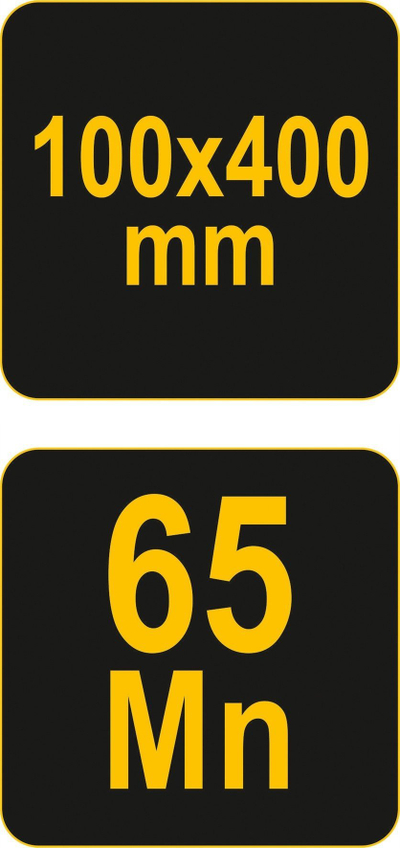 Teh zëvendësues për skreper betoni, 400 x 100 mm, çelik 65Mn