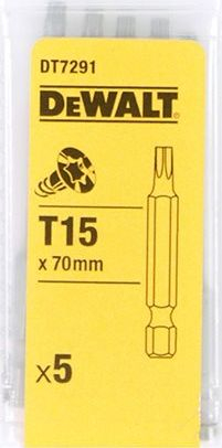 Set bitash Torx DeWALT DT7291, T15, 70mm, 5 copë
