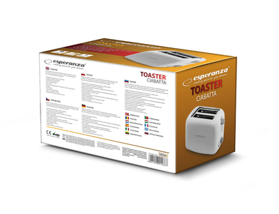 Toaster Esperanza CIABATTA EKT002, 600W, 6 nivele, i bardhë
