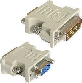 Adapter VGA në DVI I, mashkull-mashkull, plastikë e bardhë