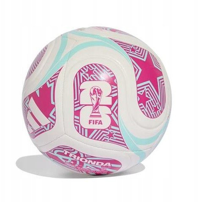 Top futbolli adidas World Cup 26 Trionda Club JD8054, TPU, për bar natyral, e bardhë rozë dhe blu