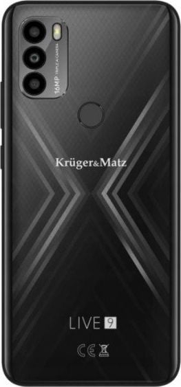 Telefoni Kruger &amp; Matz Live 9, kamera 16MP, sensor shenje gishtash, i zi