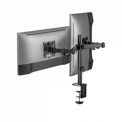 Држач за маса за два монитора V7 DM1GCD, до 32\", VESA 75x75 100x100, црн