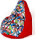 Karrige Sako Go Gift Bean Bag Pear, XL 130 x 90 cm, me print komikash, e kuqe