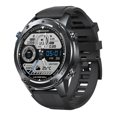 Ora inteligjente Zeblaze Stratos 2 Ultra, GPS dual-band, 10 ATM, e zezë